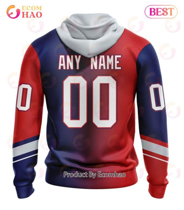 NHL New York Rangers Special Retro Gradient Design 3D Hoodie