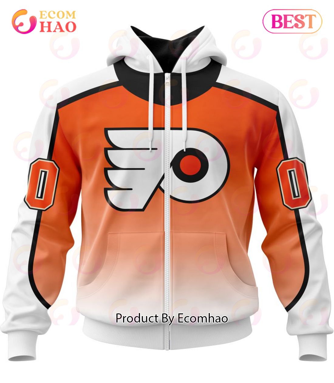 NHL Philadelphia Flyers Special Retro Gradient Design 3D Hoodie