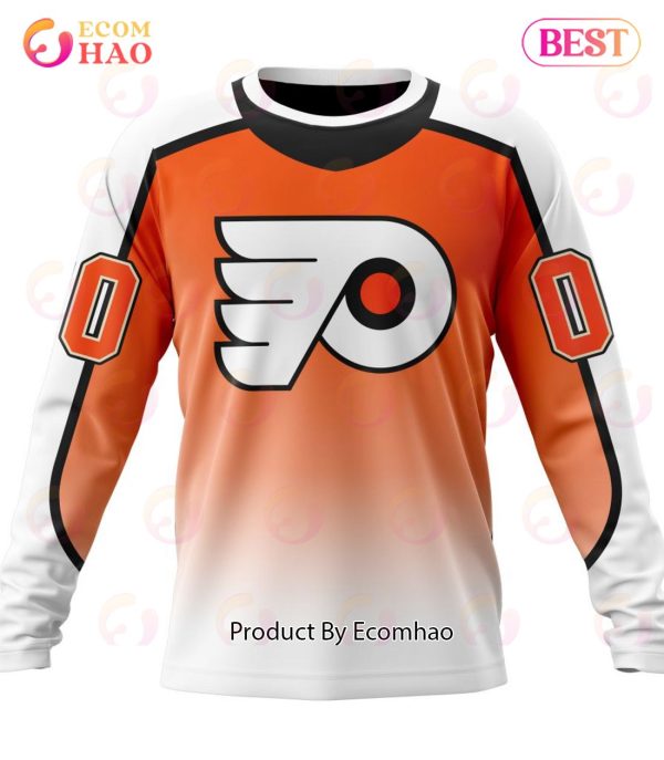NHL Philadelphia Flyers Special Retro Gradient Design 3D Hoodie