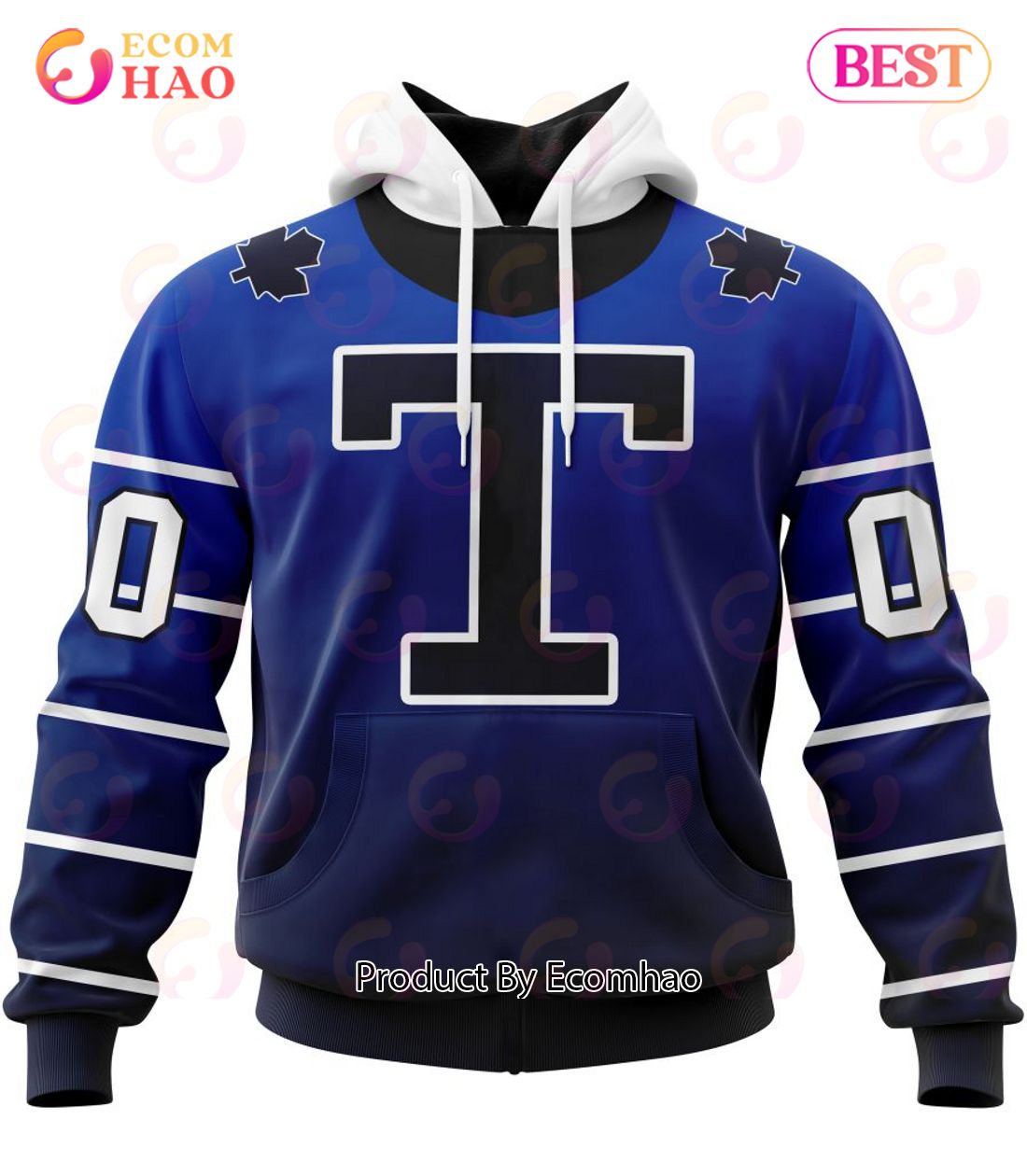 NHL Toronto Maple Leafs Special Retro Gradient Design 3D Hoodie