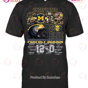Undefeated Michigan Wolverines 2022 Go Blue Perfect Season Thank You For The Memories T-Shirt