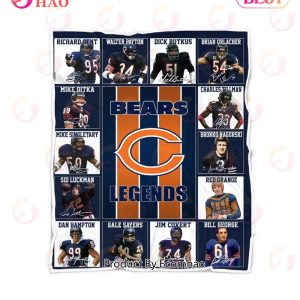 NFL Chicago Bears Legends Quilt, Fleece Blanket