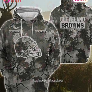 NFL Cleveland Browns  Personalized Your Name Hungting Camo Style 3D Hoodie,T Shirt, Sweatshirt, Zipper