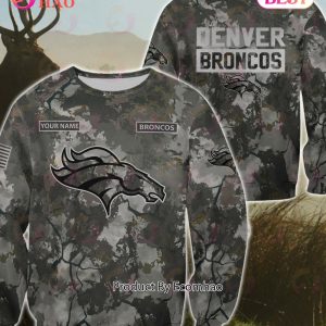 NFL Denver Broncos Personalized Your Name Hungting Camo Style 3D Hoodie,T Shirt, Sweatshirt, Zipper