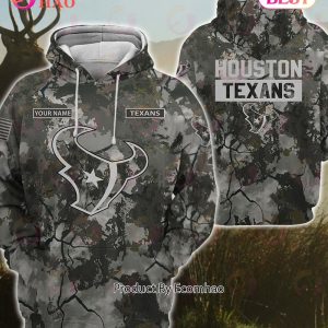 NFL Houston Texans Personalized Your Name Hungting Camo Style 3D Hoodie,T Shirt, Sweatshirt, Zipper