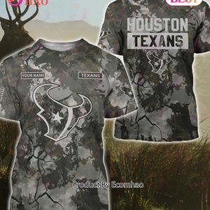 Personalized Your Name NFL Houston Texans OCP Camouflage Hooide 3D