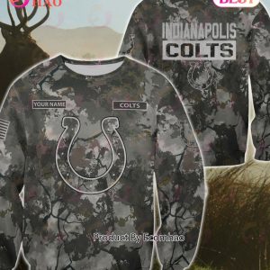 NFL Indianapolis Colts Personalized Your Name Hungting Camo Style 3D Hoodie,T Shirt, Sweatshirt, Zipper