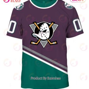 Personalized ANAHEIM MIGHTY DUCKS 90s Vintage Throwback Away Jersey 3D Hoodie