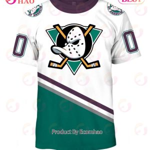 Personalized ANAHEIM MIGHTY DUCKS 90s Vintage Throwback Home Jersey 3D Hoodie