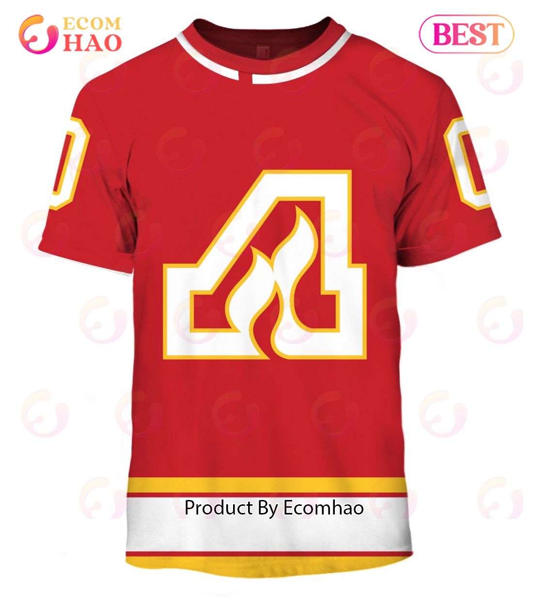 Personalized ATLANTA FLAMES, CALGARY FLAMES 70s Vintage Home Jersey 3D Hoodie