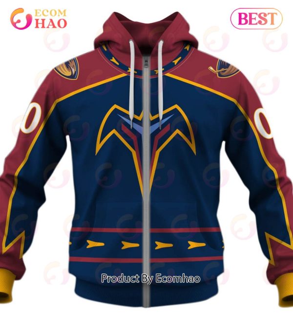 Personalized Atlanta Thrashers, Winnipeg Jets 1999 Vintage Away Jersey 3D Hoodie