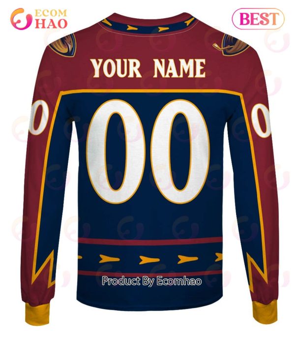 Personalized Atlanta Thrashers, Winnipeg Jets 1999 Vintage Away Jersey 3D Hoodie