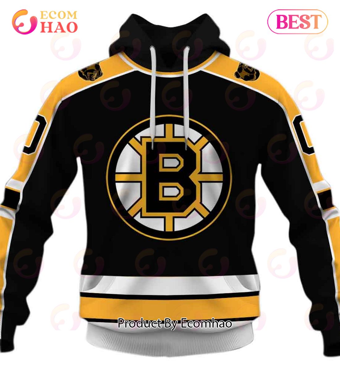 Personalized Name And Number NHL Boston Bruins Special Peanuts 3D Hoodie  Zip Hoodie Christmas Gift
