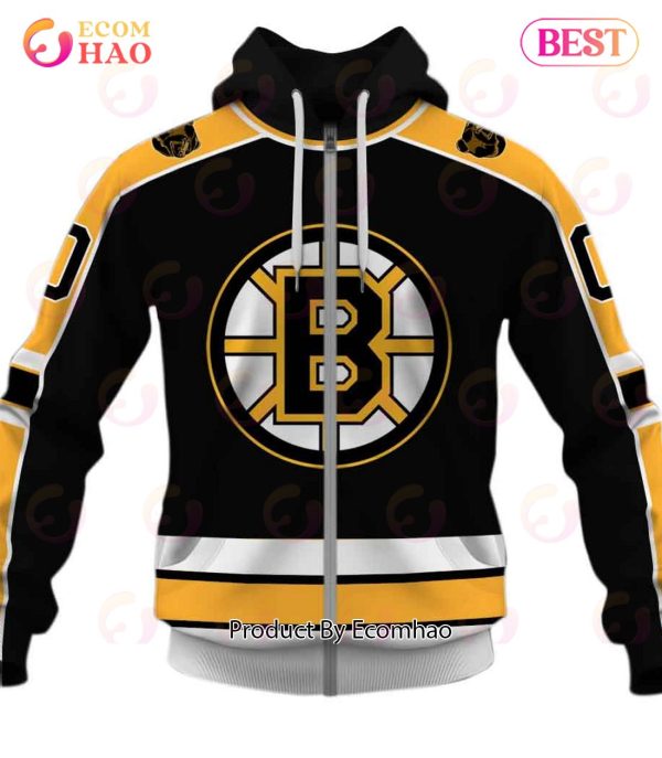 Personalized Boston Bruins 1995 – 1996, 2005 – 2006 Vintage Away Jersey 3D Hoodie