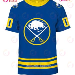 Personalized Buffalo Sabres 80s 90s Away Vintage NHL Throwback Jersey 3D Hoodie