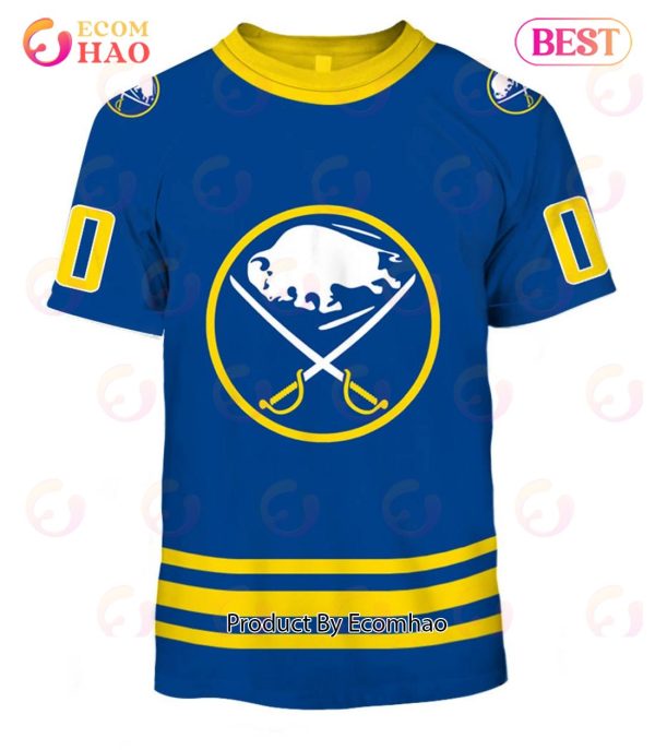 Personalized Buffalo Sabres 80s 90s Away Vintage NHL Throwback Jersey 3D Hoodie