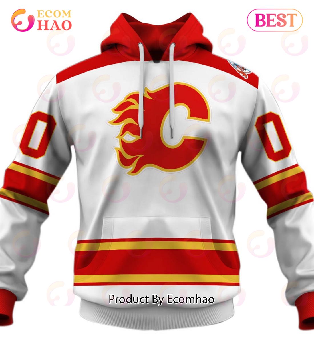 Personalized Calgary Flames 1981 – 1994 Vintage Home Jersey 3D Hoodie