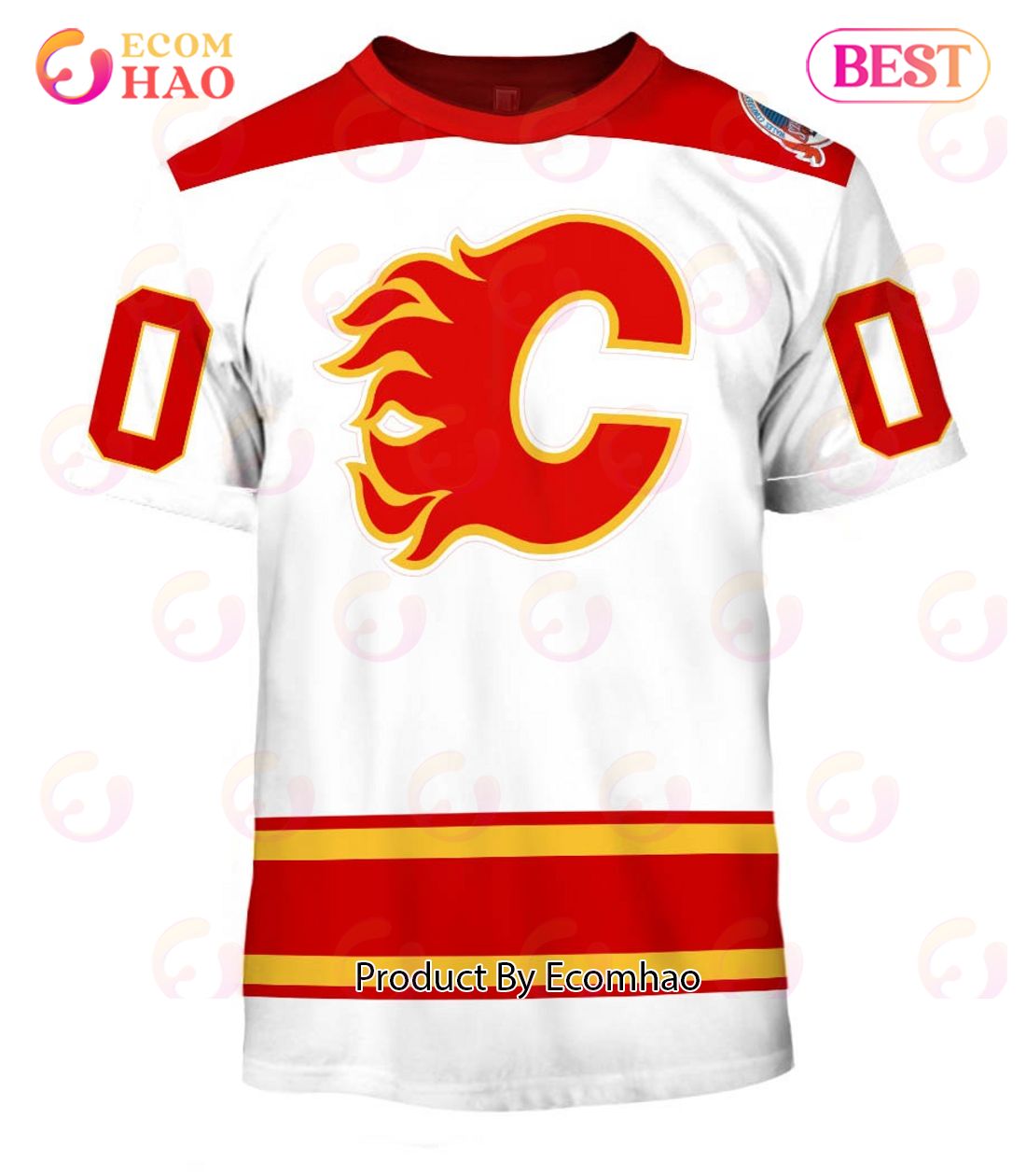 Personalized Calgary Flames 1981 – 1994 Vintage Home Jersey 3D Hoodie