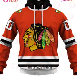 Personalized Chicago Blackhawks Throwback Vintage NHL Hockey Jersey 3D Hoodie