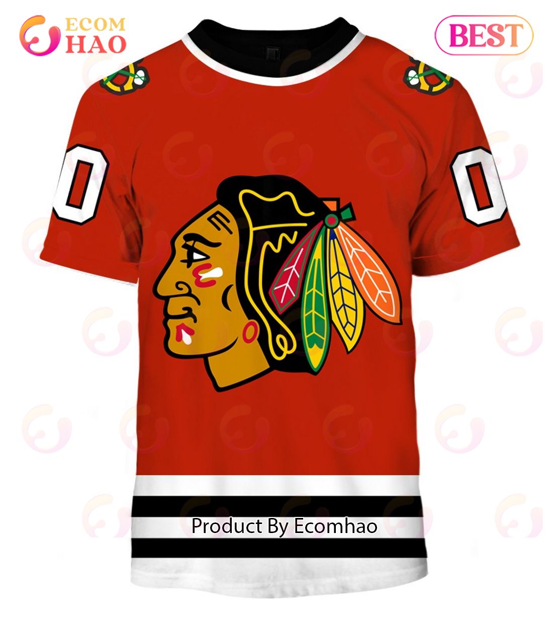 Personalized Chicago Blackhawks Throwback Vintage NHL Hockey Jersey 3D Hoodie