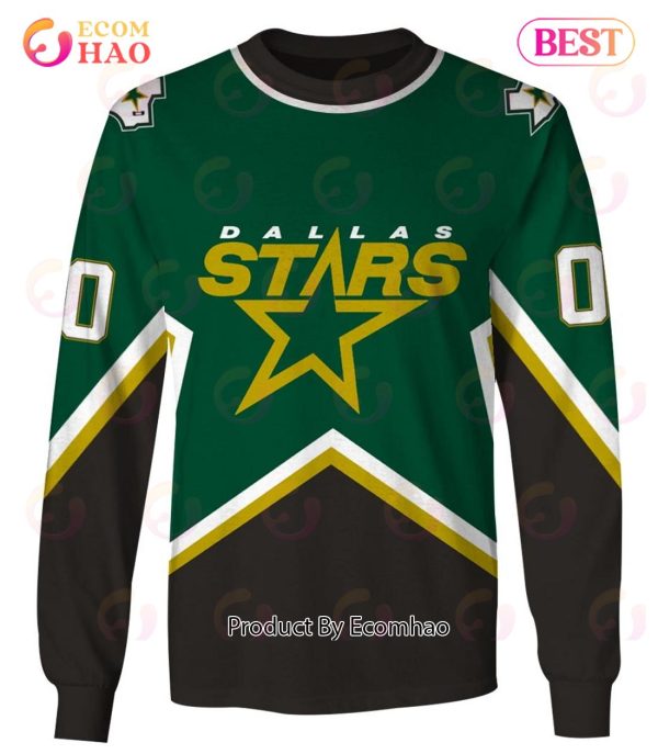 Personalized Dallas Stars 1999 Throwback Vintage NHL Away Jersey 3D Hoodie