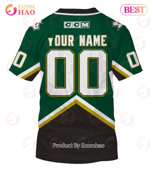 Personalized Dallas Stars 1999 Throwback Vintage NHL Away Jersey 3D Hoodie