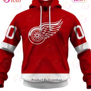Personalized Detroit Red Wings Throwback Vintage NHL Home Jersey 3D Hoodie