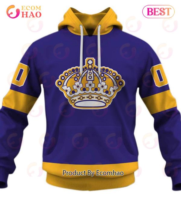 Personalized Los Angeles Kings 70s Throwback Vintage NHL Away Jersey 3D Hoodie