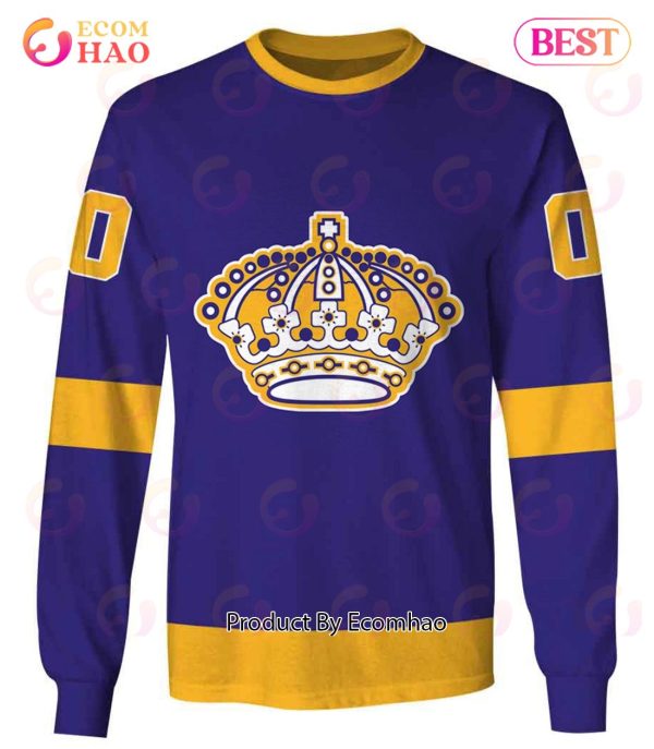 Personalized Los Angeles Kings 70s Throwback Vintage NHL Away Jersey 3D Hoodie