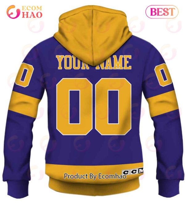 Personalized Los Angeles Kings 70s Throwback Vintage NHL Away Jersey 3D Hoodie