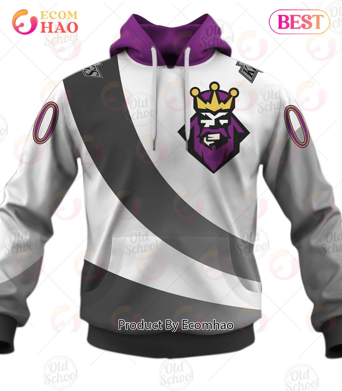 Personalized Los Angeles Kings Vintage Throwback NHL Jersey 3D Hoodie