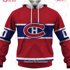 Personalized Montreal Canadiens 60s 70s Throwback Vintage Home Jersey 3D Hoodie