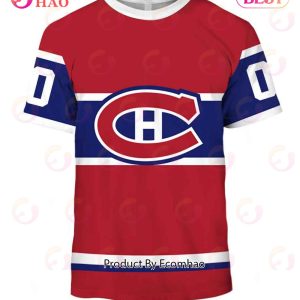 Personalized Montreal Canadiens 60s 70s Throwback Vintage Home Jersey 3D Hoodie