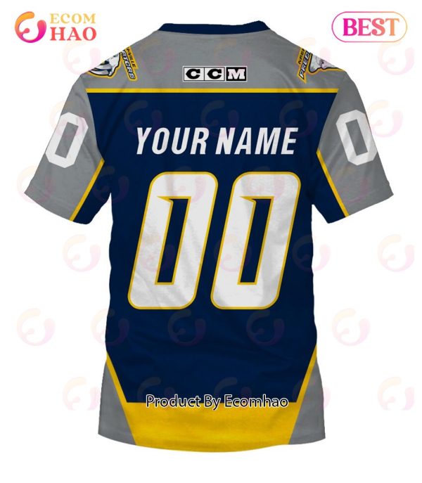 Personalized Nashville Predators Throwback Vintage NHL Hockey Jersey 3D Hoodie