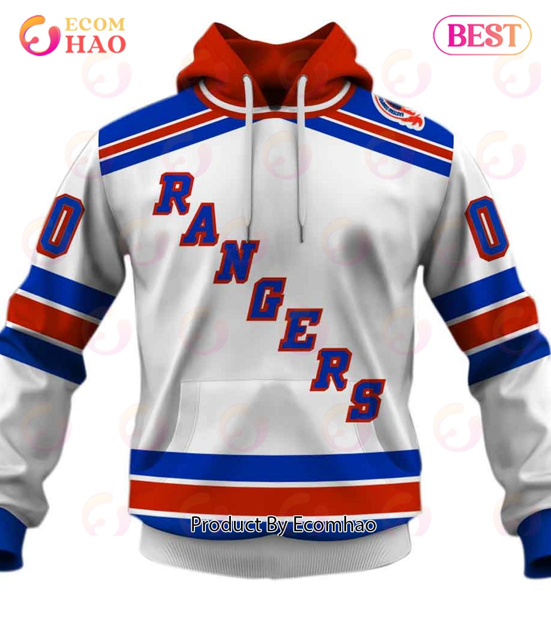 Personalized New York Rangers 1994 Throwback Vintage Home Jersey 3D Hoodie