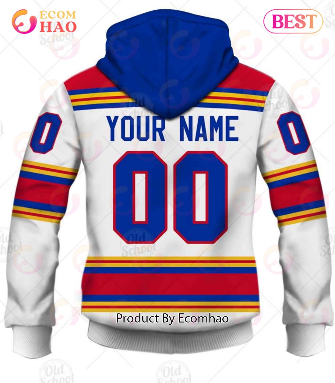 Personalized NL Hockey EHC Kloten Home jersey Style Hoodie - Torunstyle
