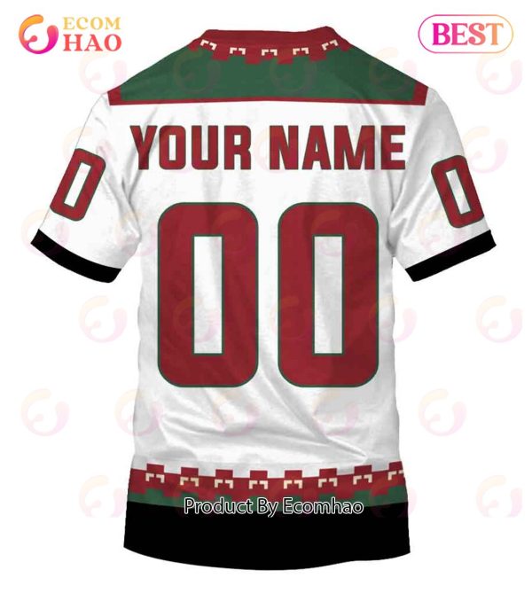 Personalized Phoenix Coyotes, Arizona Coyotes 90s Vintage Away Jersey 3D Hoodie