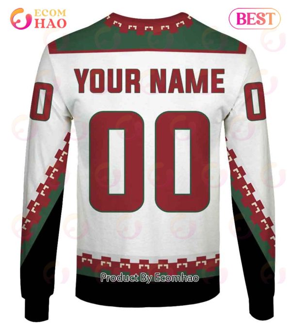 Personalized Phoenix Coyotes, Arizona Coyotes 90s Vintage Away Jersey 3D Hoodie