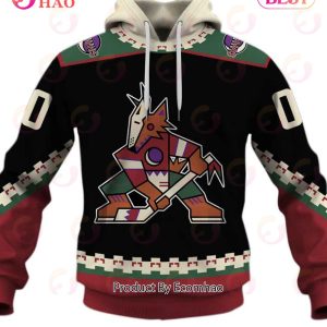 Personalized Phoenix Coyotes, Arizona Coyotes 90s Vintage Home Jersey 3D Hoodie