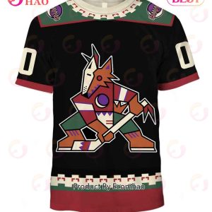 Personalized Phoenix Coyotes, Arizona Coyotes 90s Vintage Home Jersey 3D Hoodie