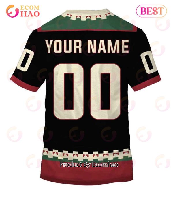 Personalized Phoenix Coyotes, Arizona Coyotes 90s Vintage Home Jersey 3D Hoodie
