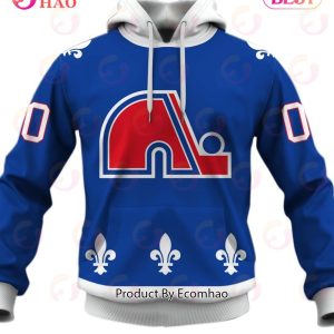 Personalized Quebec Nordiques Throwback Vintage NHL Hockey Away Jersey 3D Hoodie