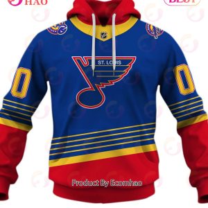 Personalized St. Louis Blues Throwback Vintage NHL Hockey Away Jersey 3D Hoodie