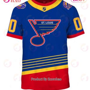 Personalized St. Louis Blues Throwback Vintage NHL Hockey Away Jersey 3D Hoodie