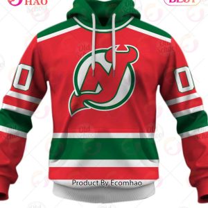 Personalized Vintage NHL New Jersey Devils Throwback Jersey Green 3D Hoodie