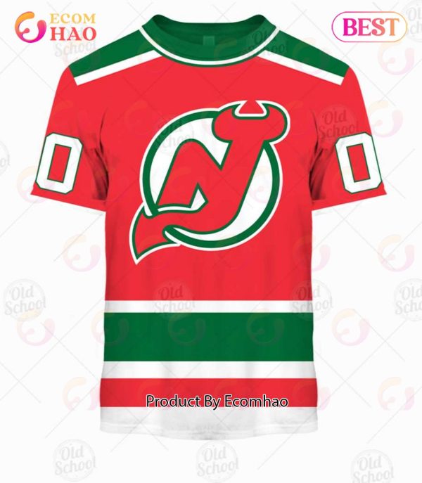 Personalized Vintage NHL New Jersey Devils Throwback Jersey Green 3D Hoodie