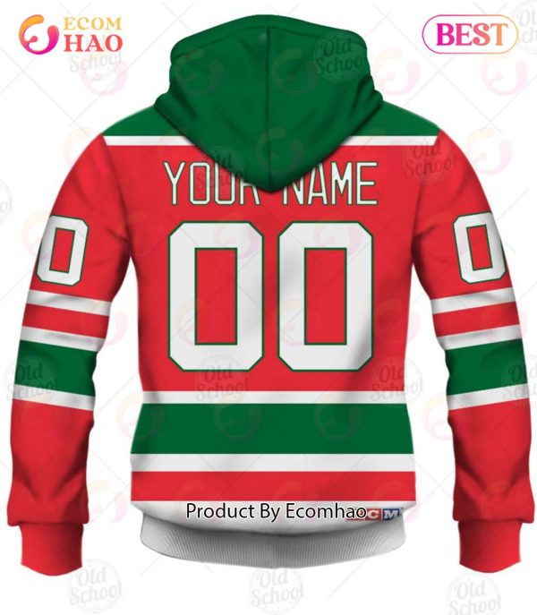 Personalized Vintage NHL New Jersey Devils Throwback Jersey Green 3D Hoodie