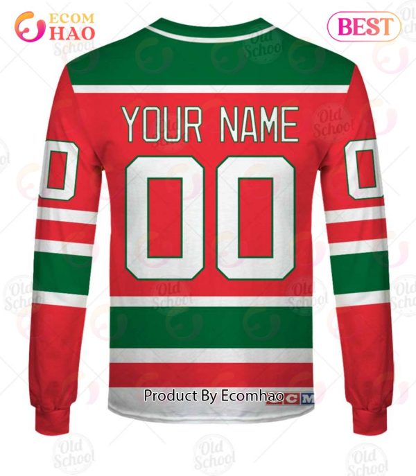Personalized Vintage NHL New Jersey Devils Throwback Jersey Green 3D Hoodie