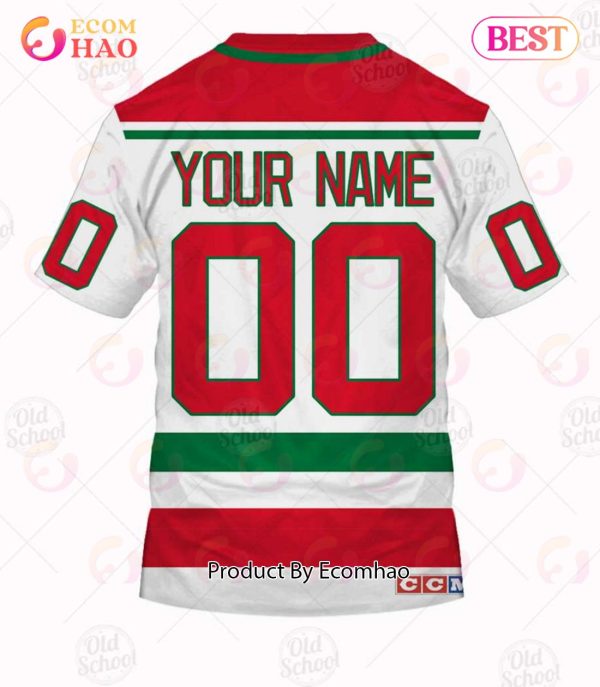 Personalized Vintage NHL New Jersey Devils Throwback Jersey White 3D Hoodie