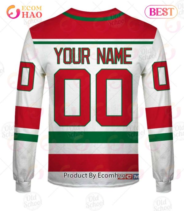 Personalized Vintage NHL New Jersey Devils Throwback Jersey White 3D Hoodie